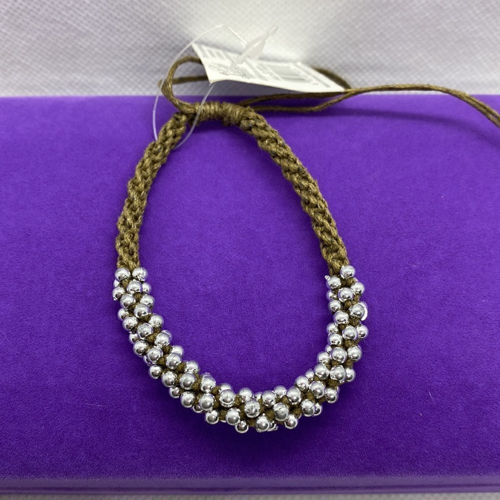 💛 Silver Ball & Rope Adjustable Bracelet